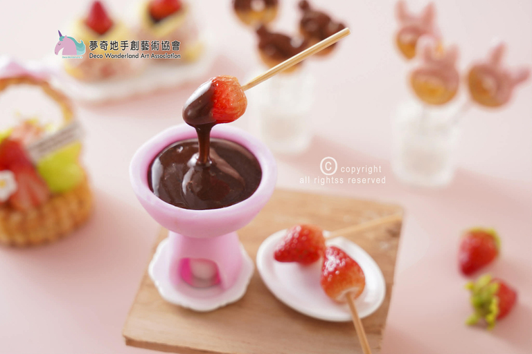 草莓,日式,甜點屋,黏土