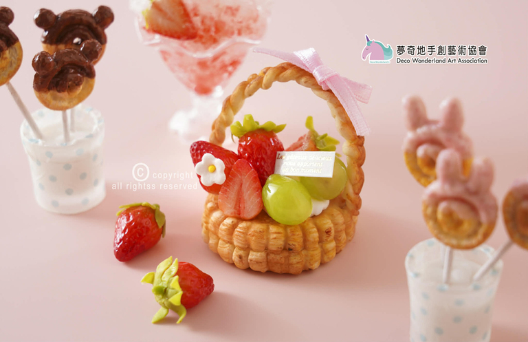 草莓,日式,甜點屋,黏土